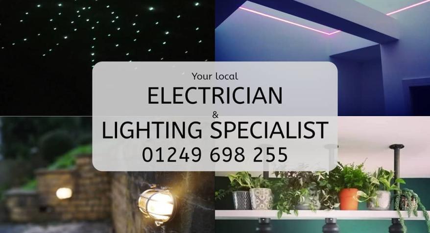 Some different types of lighting we can install. LED tape, bespoke custom made lights, fibre optic 'starry sky' lights and outdoor lighting.