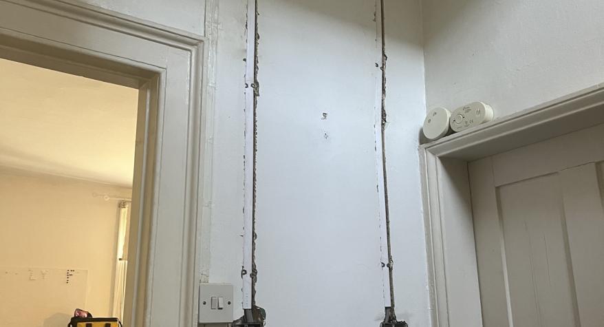 New light switches on a home re-wire in Bath