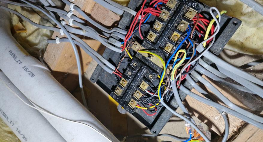 Old lighting joint box found on a full house re-wire in SN13 Corsham