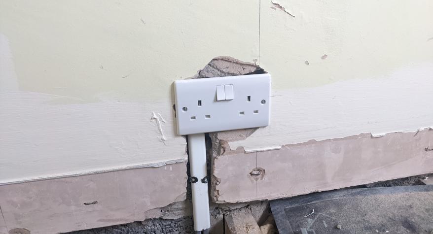 Bedroom upgraded with extra plug sockets in Bath BA2